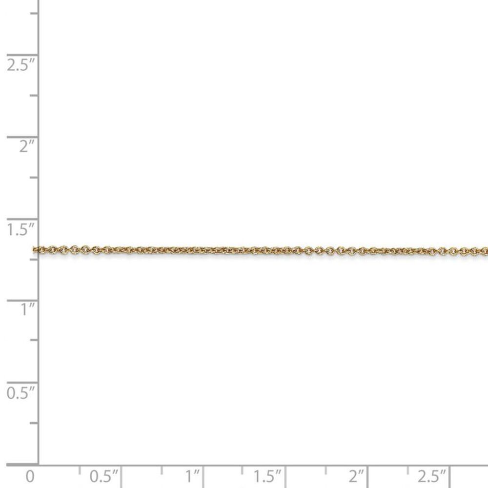 1.2mm, 14k Yellow Gold, Solid Link Cable Chain Necklace, 16 Inch - Picture 5 of 8